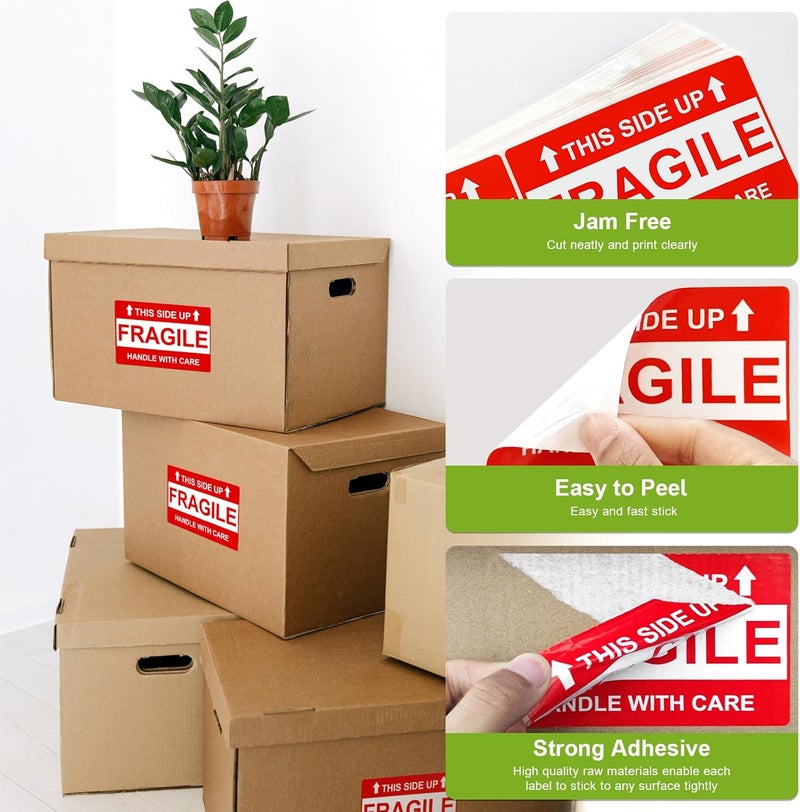 Anylabel 210 Pcs 3" x 5" Large Fragile Stickers for Shipping, This Side Up Labels, Handle with Care for Shipping, Fragile Stickers for Moving(6 Labels per Sheet, 35 Sheets) - Image 5